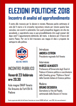 Politiche 2018: incontro di approfondimento